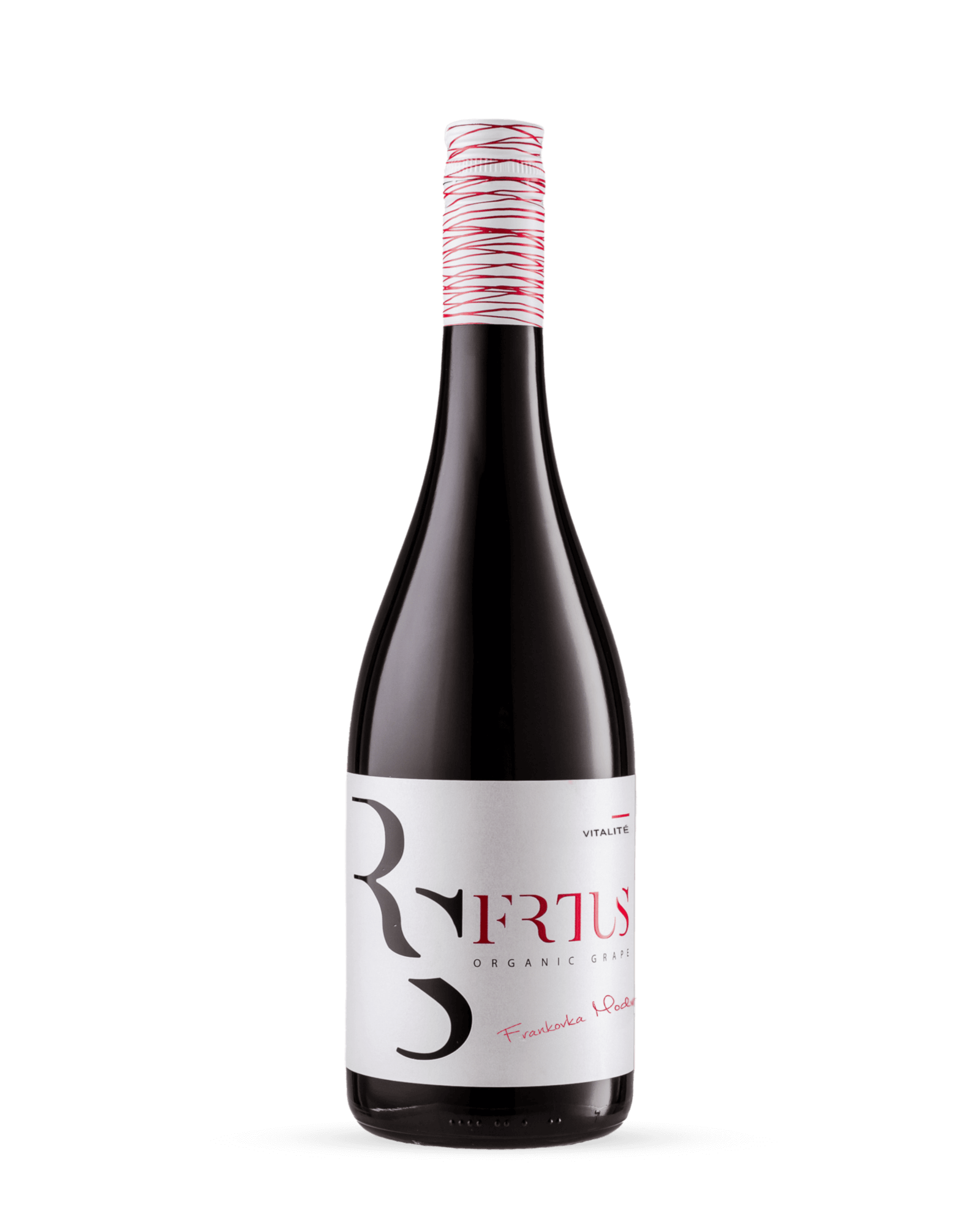 Fľaša červeného vína Frankovka Modrá 2023 Vitalité z vinárstva Frtus Winery